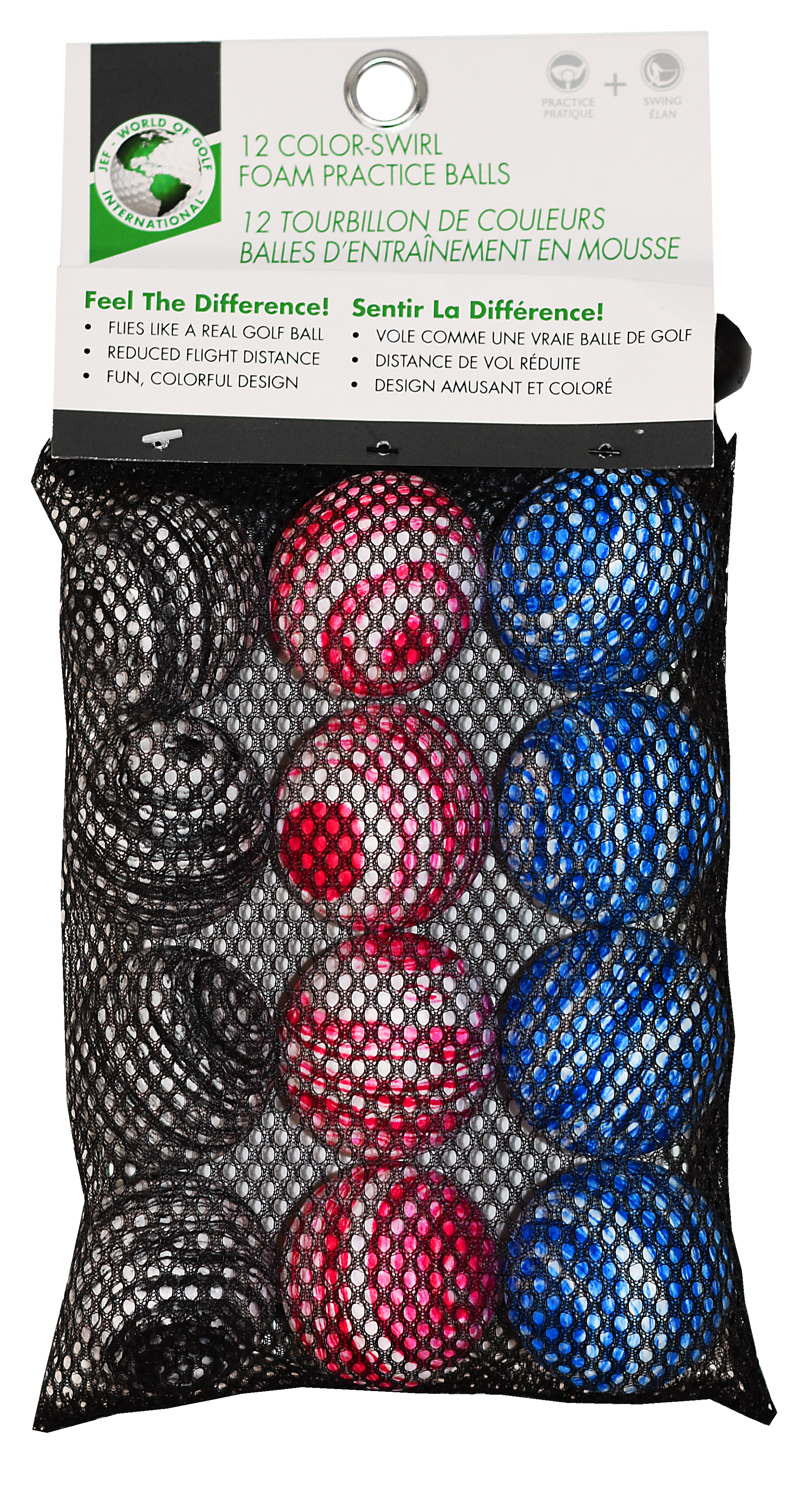 G0128-16★カントリー・ホール・オブ・フェイム 16枚セット Swirl Foam Practice Balls | JEF WORLD OF GOLF | Training Aids